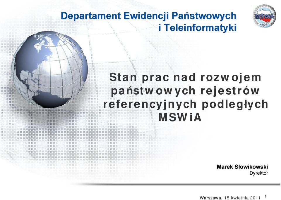 państwowych rejestrów referencyjnych