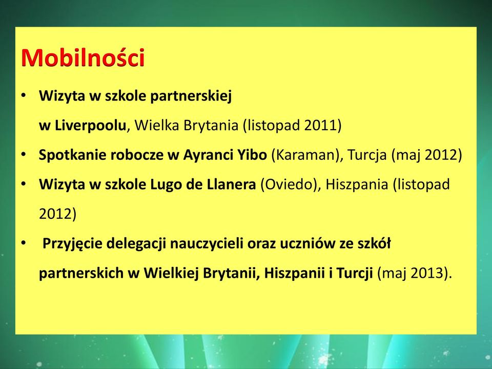 Lugo de Llanera (Oviedo), Hiszpania (listopad 2012) Przyjęcie delegacji nauczycieli