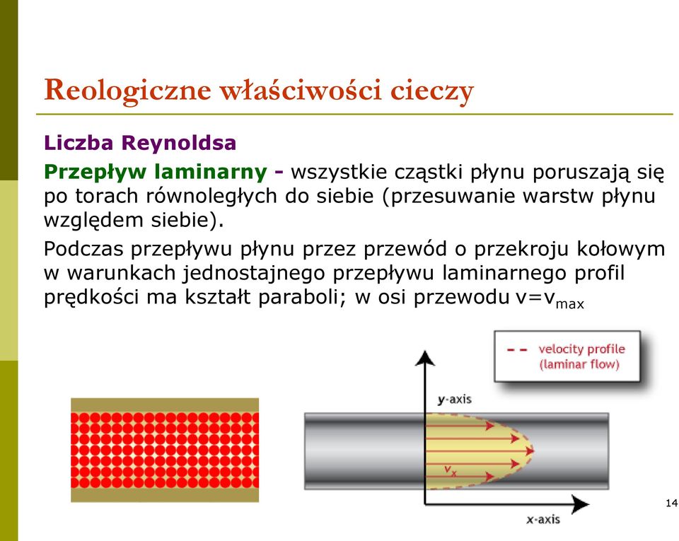 Podczas przepływu płynu przez przewód o przekroju kołowym w warunkach