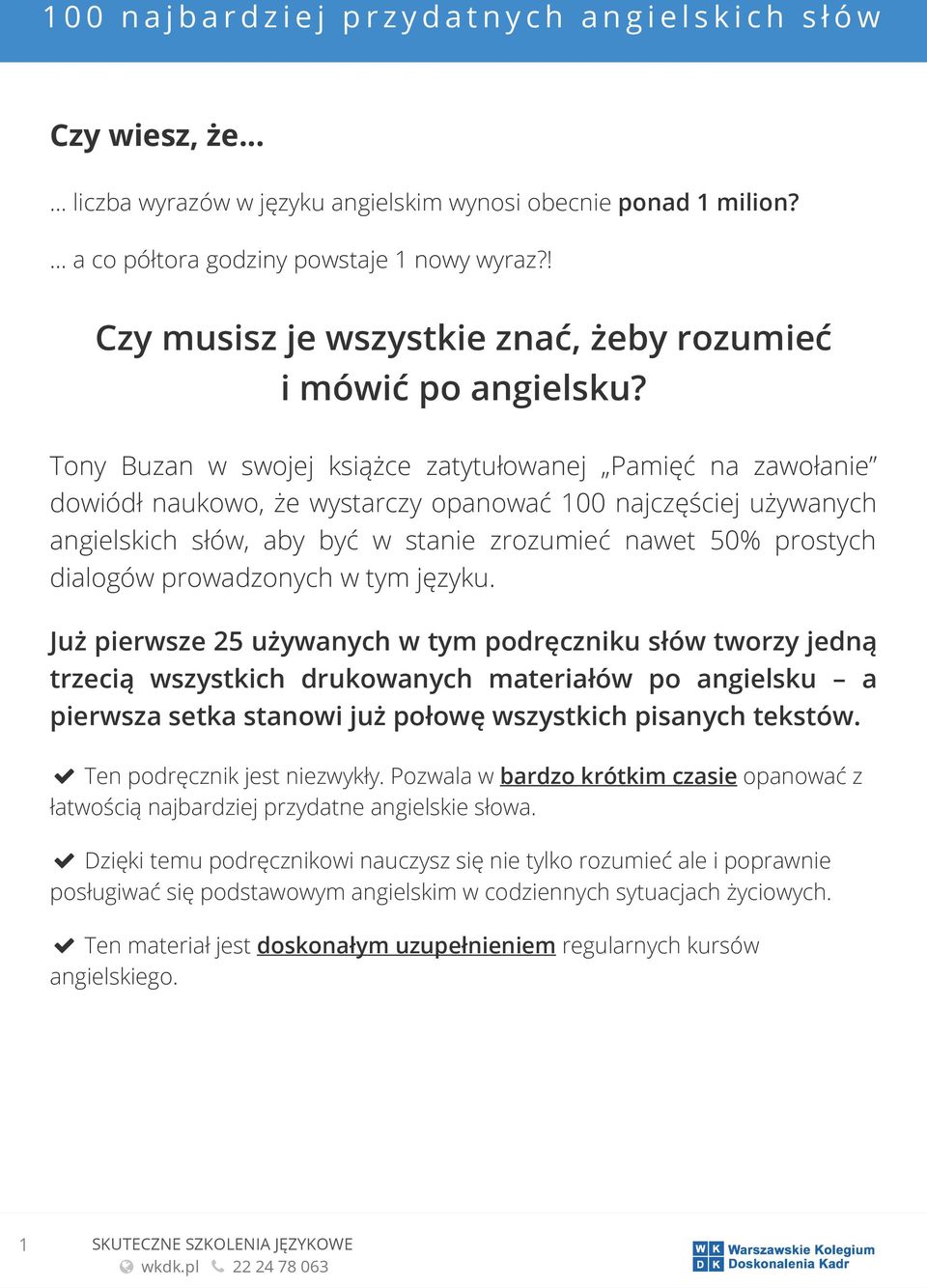prowadzonych w tym języku.