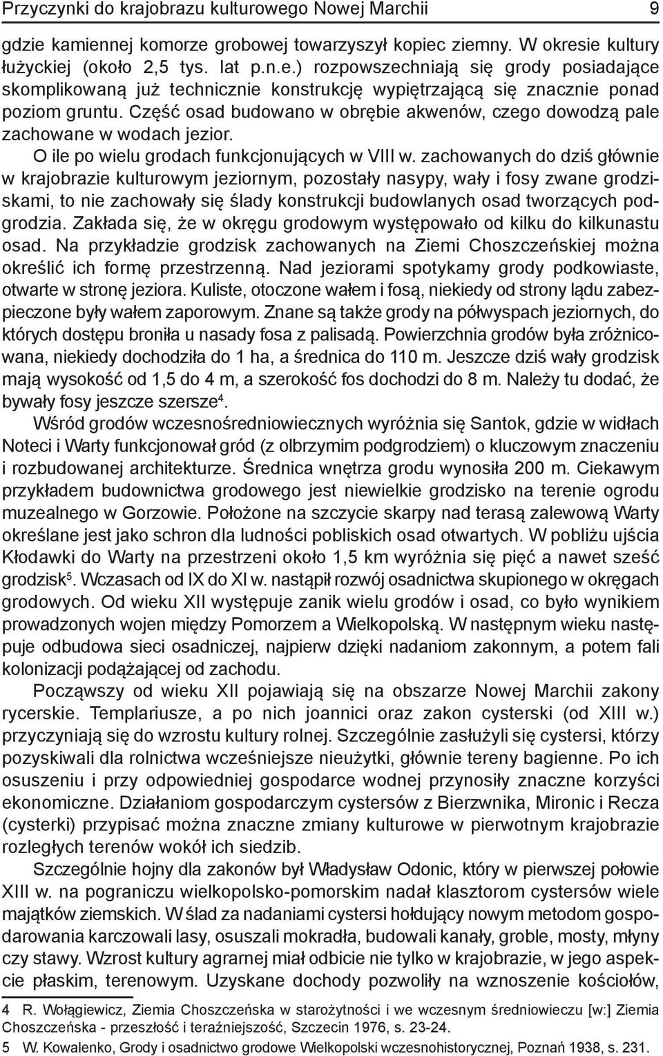 zachowanych do dziś głównie w krajobrazie kulturowym jeziornym, pozostały nasypy, wały i fosy zwane grodziskami, to nie zachowały się ślady konstrukcji budowlanych osad tworzących podgrodzia.