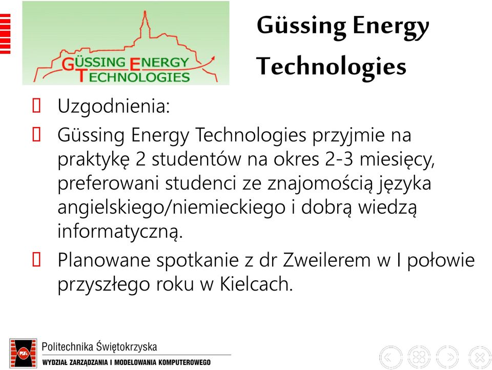 studenci ze znajomością języka angielskiego/niemieckiego i dobrą wiedzą