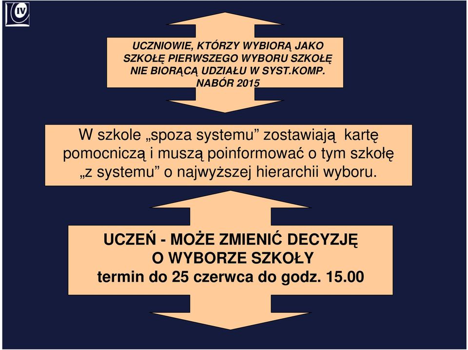 NABÓR 2015 W szkole spoza systemu zostawiają kartę pomocniczą i muszą