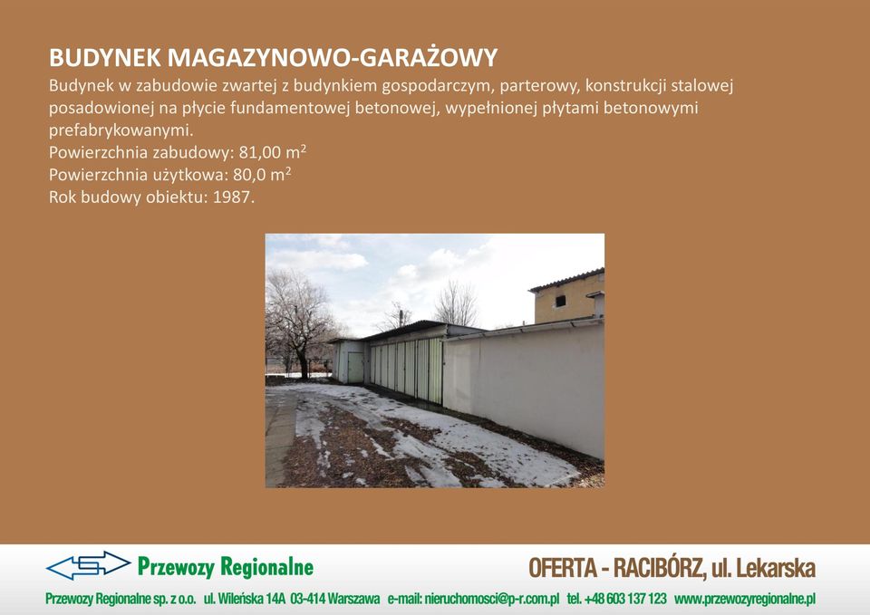 fundamentowej betonowej, wypełnionej płytami betonowymi prefabrykowanymi.