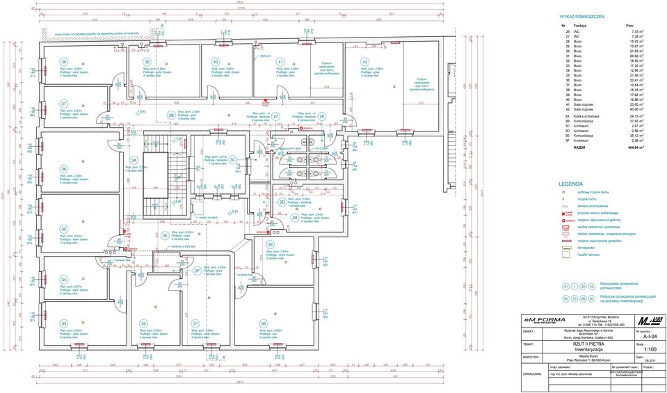 2 34 12,98 m 2 35 21,58 m 2 36 22,41 m 2 37 12,54 m 2 38 15,16 m 2 39 17,62 m 2 40 12,86 m 2 41 Sala