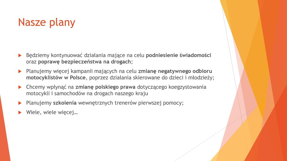 działania skierowane do dzieci i młodzieży; Chcemy wpłynąć na zmianę polskiego prawa dotyczącego koegzystowania
