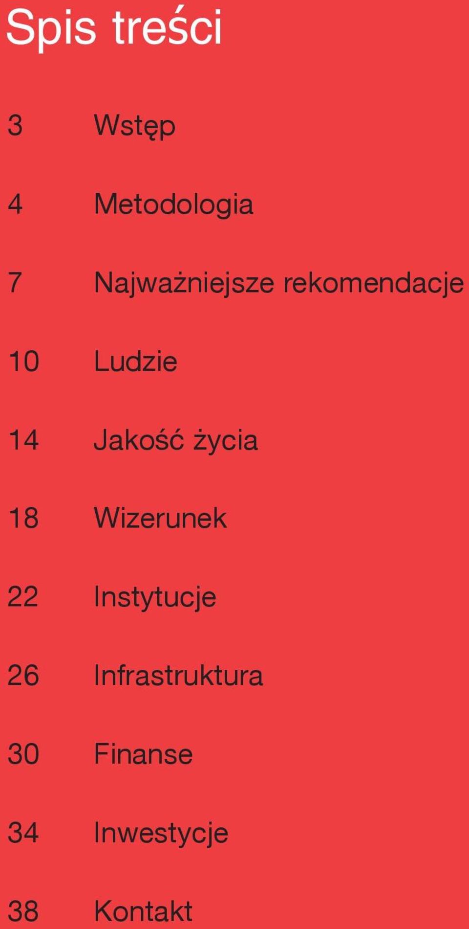 Instytucje 5 26 Infrastruktura 30 Finanse 5 34 Inwestycje