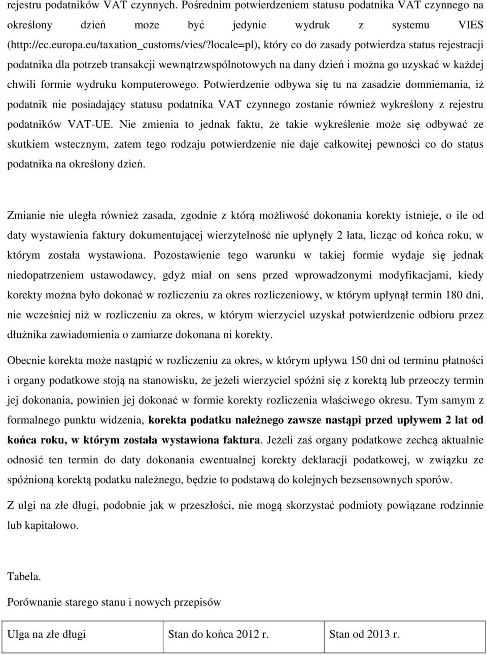 Potwierdzenie odbywa się tu na zasadzie domniemania, iż podatnik nie posiadający statusu podatnika VAT czynnego zostanie również wykreślony z rejestru podatników VAT-UE.