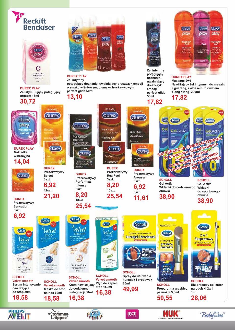 DUREX PLAY Nakładka wibracyjna 14,04 DUREX Prezerwatywy Sensation 3szt. 6,92 DUREX Prezerwatywy Select 3szt. 6,92 12szt. 21,20 DUREX Prezerwatywy Performax Intense 3szt. 8,20 10szt.