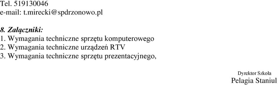 Wymagania techniczne sprzętu komputerowego 2.