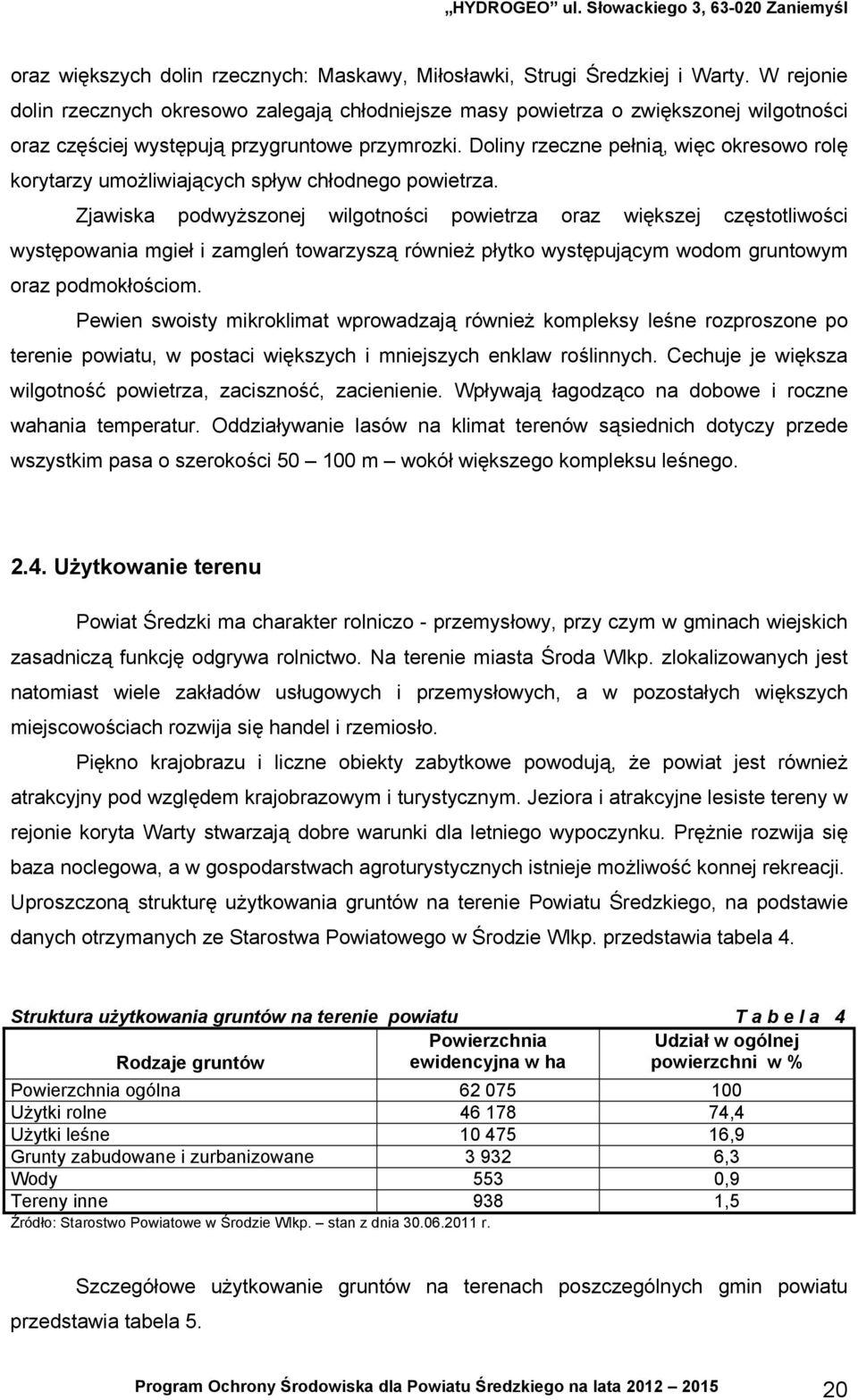 Doliny rzeczne pełnią, więc okresowo rolę korytarzy umożliwiających spływ chłodnego powietrza.