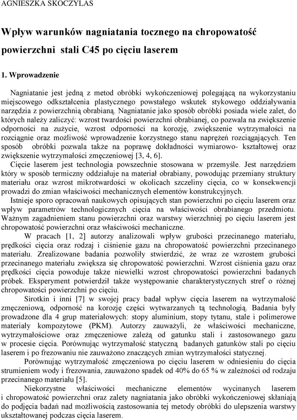 powierzchnią obrabianą.