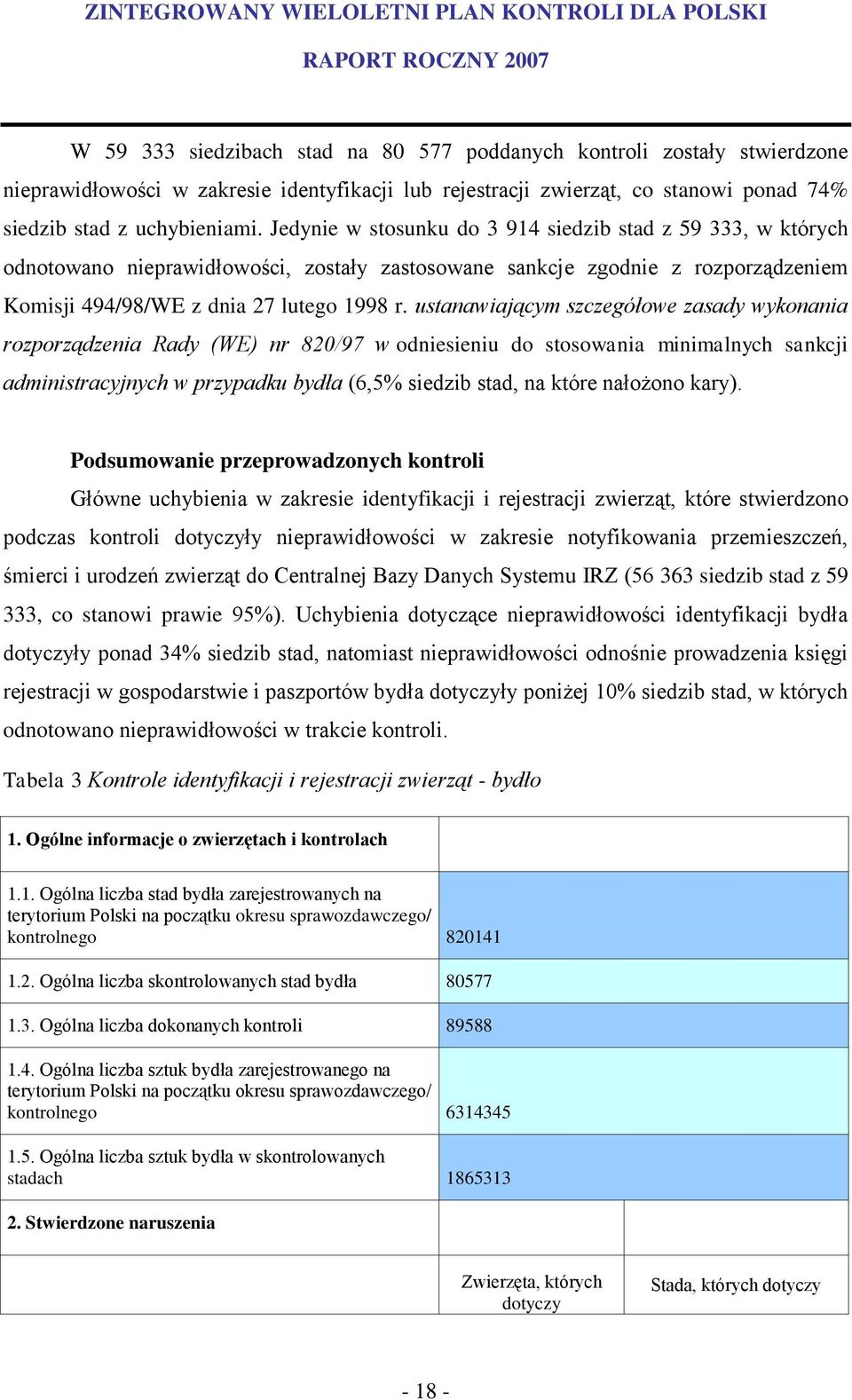 ustanawiającym szczegółowe zasady wykonania rozporządzenia Rady (WE) nr 820/97 w odniesieniu do stosowania minimalnych sankcji administracyjnych w przypadku bydła (6,5% siedzib stad, na które