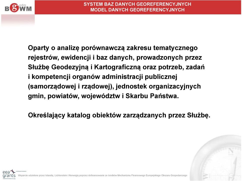 potrzeb, zadań i kompetencji organów administracji publicznej (samorządowej i rządowej), jednostek