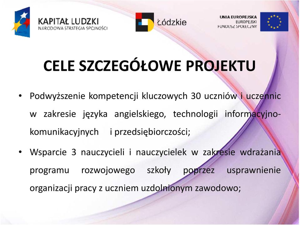 przedsiębiorczości; Wsparcie 3 nauczycieli i nauczycielek w zakresie wdrażania