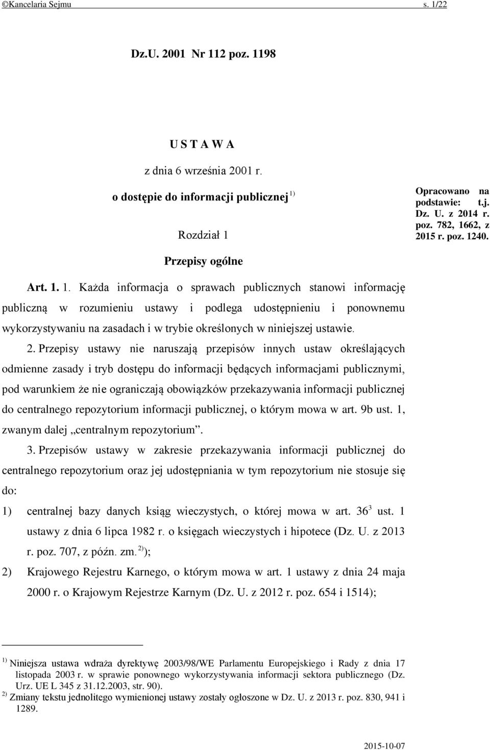 40. Przepisy ogólne Art. 1.