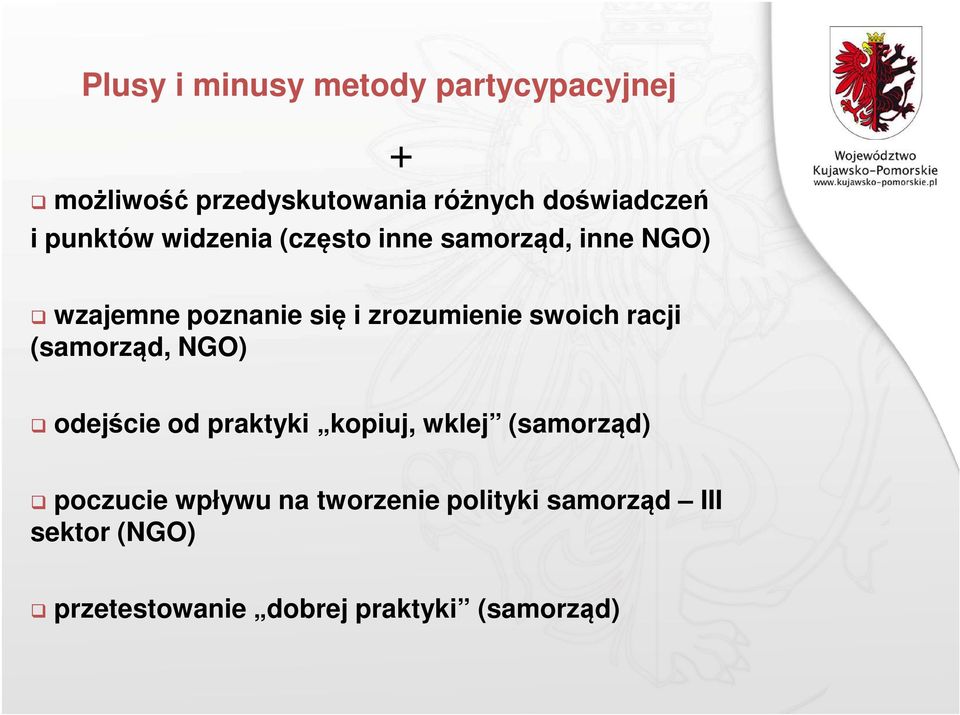 swoich racji (samorząd, NGO) odejście od praktyki kopiuj, wklej (samorząd) poczucie