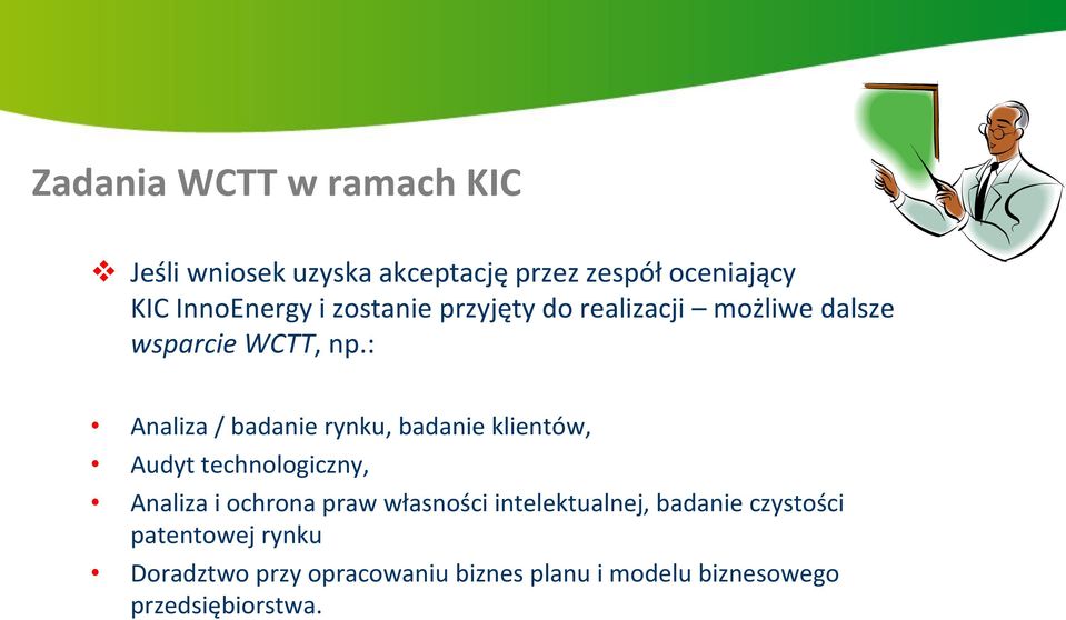 : Analiza / badanie rynku, badanie klientów, Audyt technologiczny, Analiza i ochrona praw