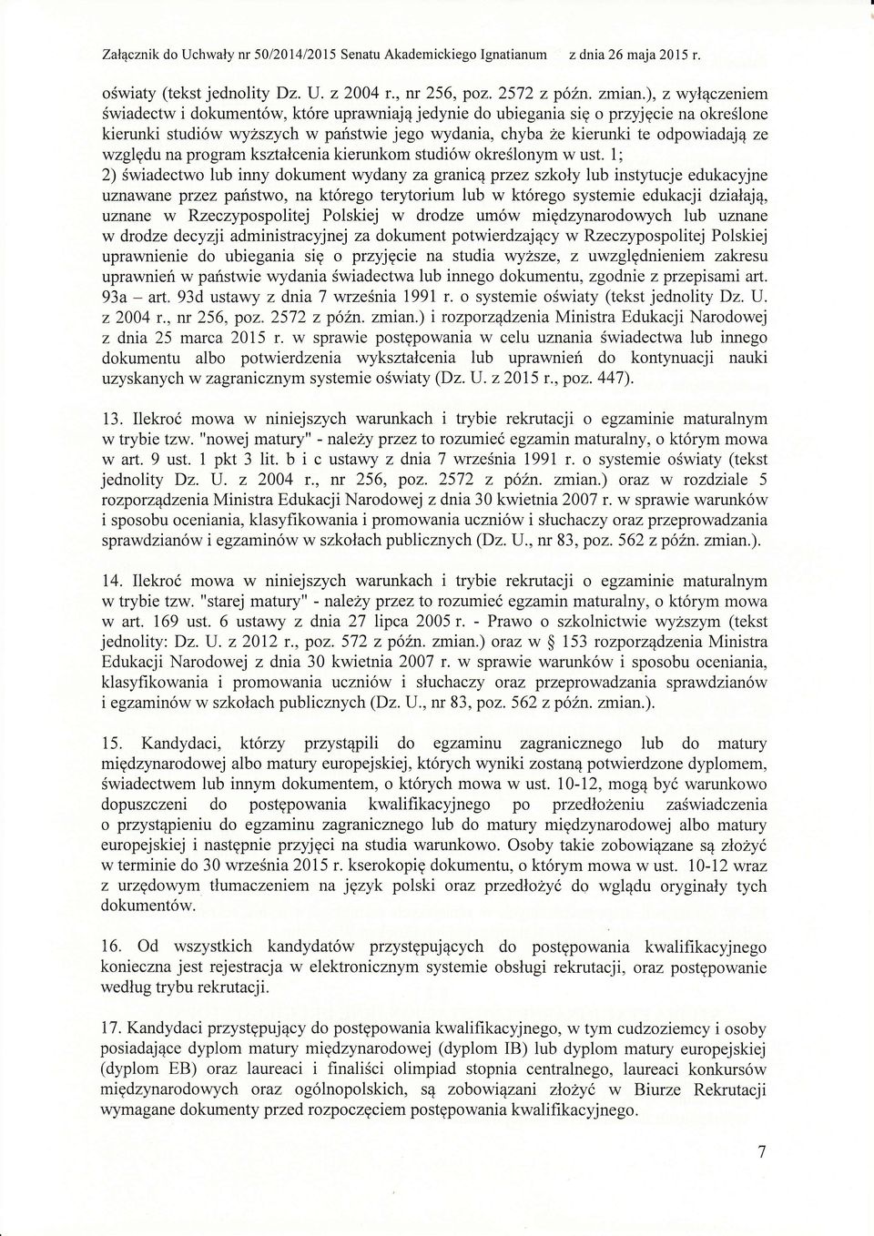 program ksztacenia kierunkom studiw okrelonymw ust.