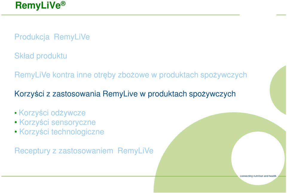 RemyLive w produktach spożywczych Korzyści odżywcze Korzyści