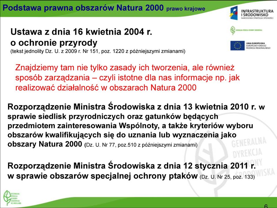 jak realizować działalność w obszarach Natura 2000 Rozporządzenie Ministra Środowiska z dnia 13 kwietnia 2010 r.
