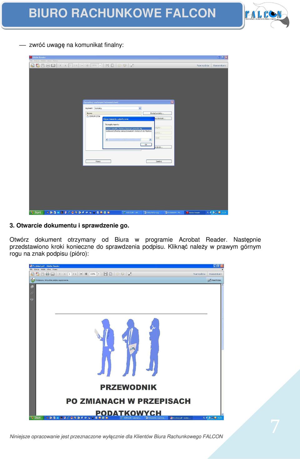 Otwórz dokument otrzymany od Biura w programie Acrobat Reader.