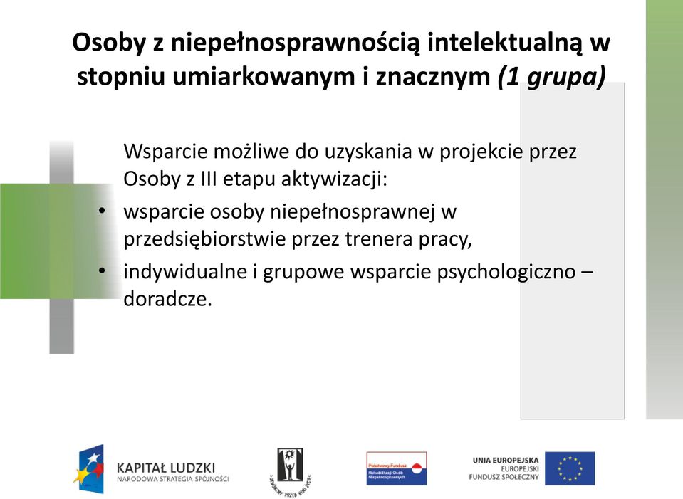 z III etapu aktywizacji: wsparcie osoby niepełnosprawnej w