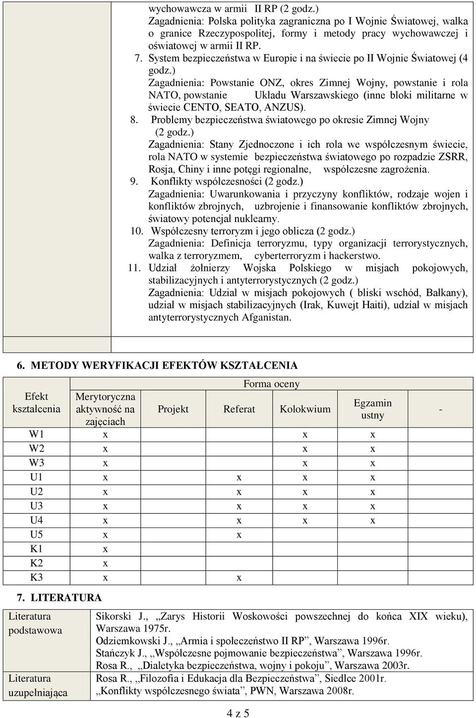 ) Zagadnienia: Powstanie ONZ, okres Zimnej Wojny, powstanie i rola NATO, powstanie Układu Warszawskiego (inne bloki militarne w świecie CENTO, SEATO, ANZUS). 8.