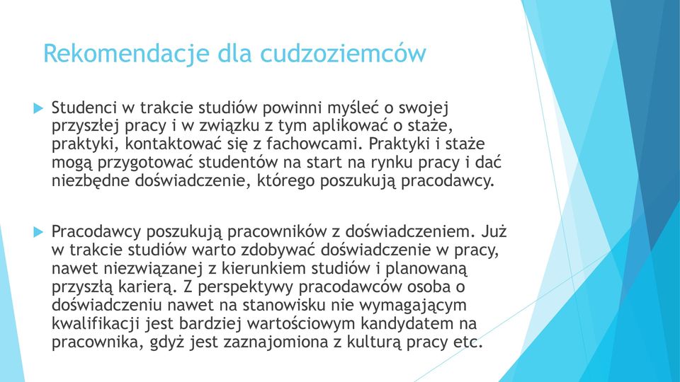 u Pracodawcy poszukują pracowników z doświadczeniem.