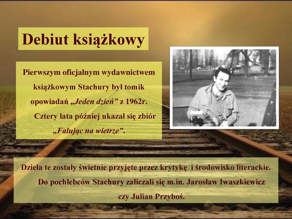 Edward Stachura Wedrówką życie Jest Człowieka Tekst Edward Stachura Wędrówką jedną życie jest człowieka... - PDF Darmowe
