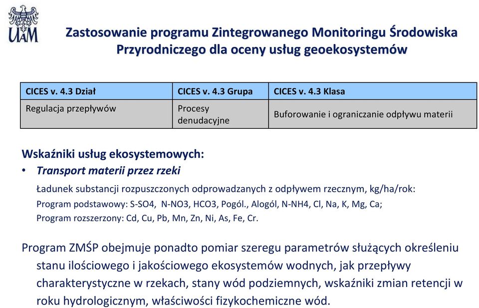 3 Grupa Procesy denudacyjne CICES v. 4.