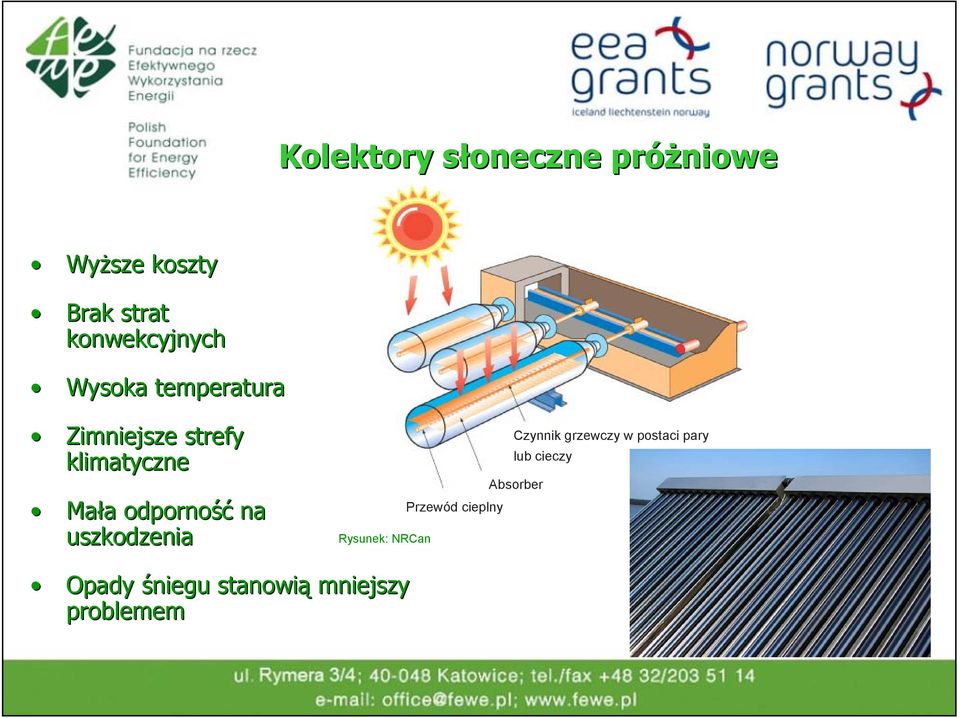 odporność na uszkodzenia Czynnik grzewczy w postaci pary lub cieczy