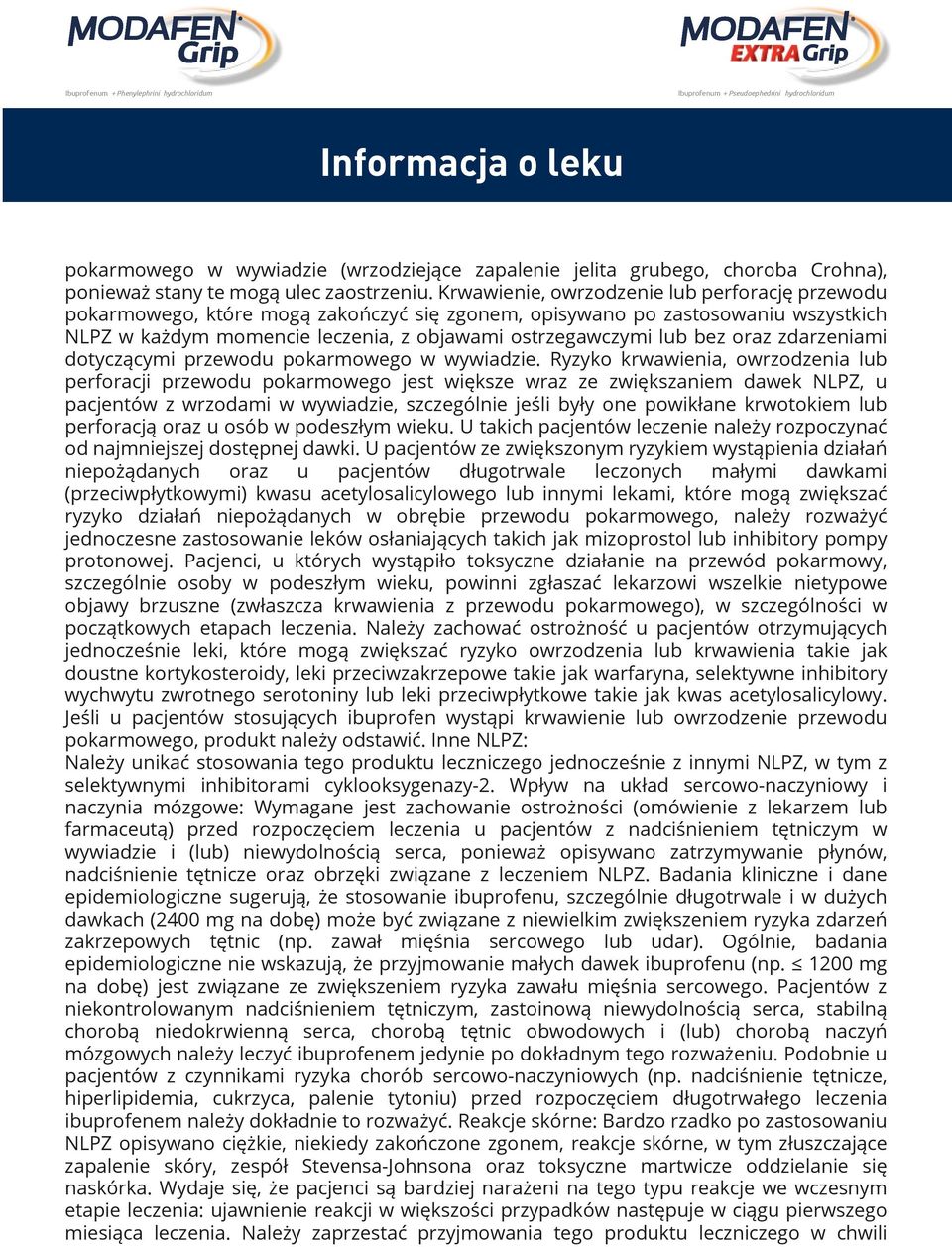 oraz zdarzeniami dotyczącymi przewodu pokarmowego w wywiadzie.