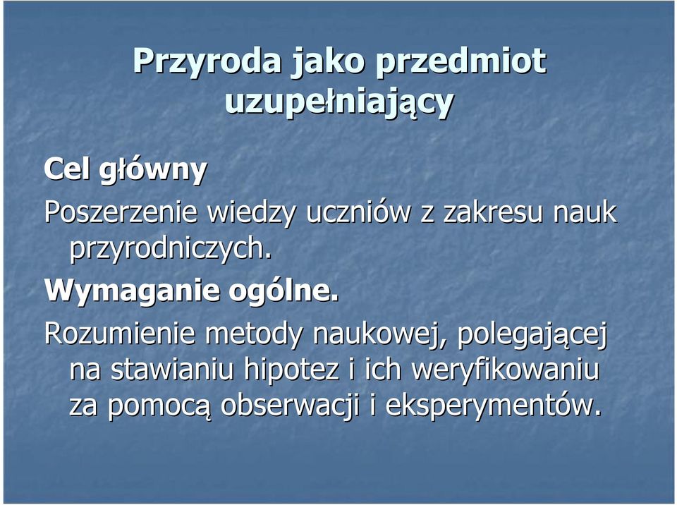 Wymaganie ogólne.