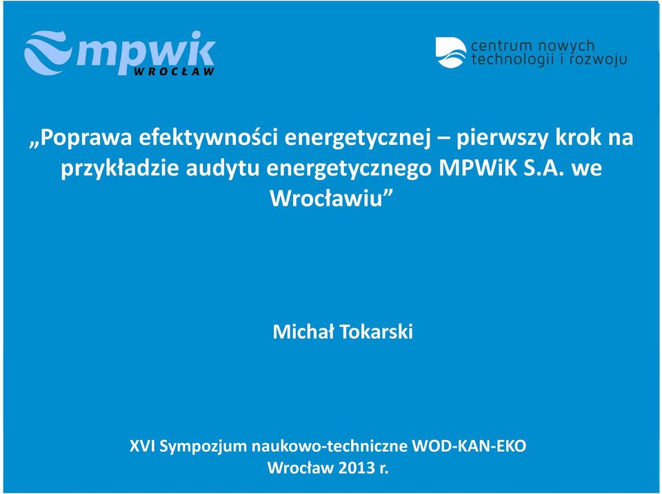 energetycznego MPWiK S.A.