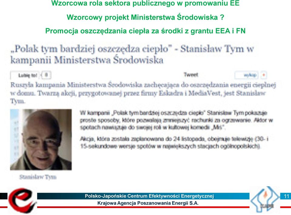 Promocja oszczędzania ciepła za środki