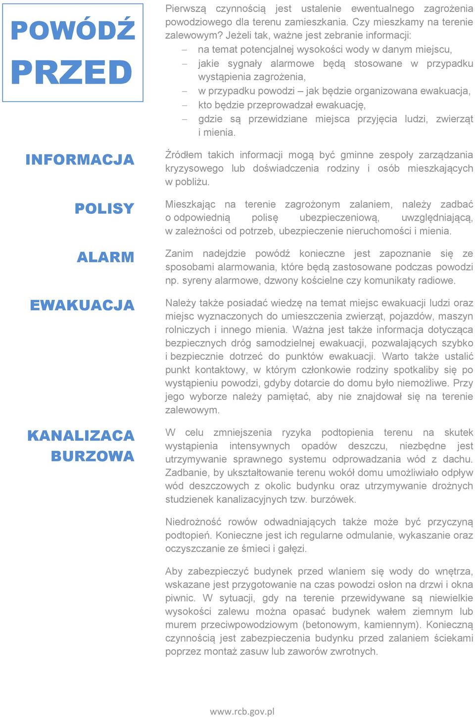 będzie organizowana ewakuacja, kto będzie przeprowadzał ewakuację, gdzie są przewidziane miejsca przyjęcia ludzi, zwierząt i mienia.