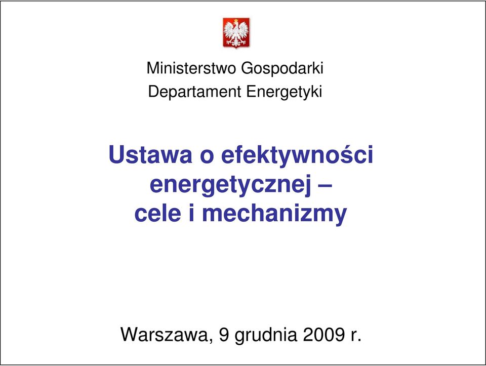 efektywności energetycznej cele