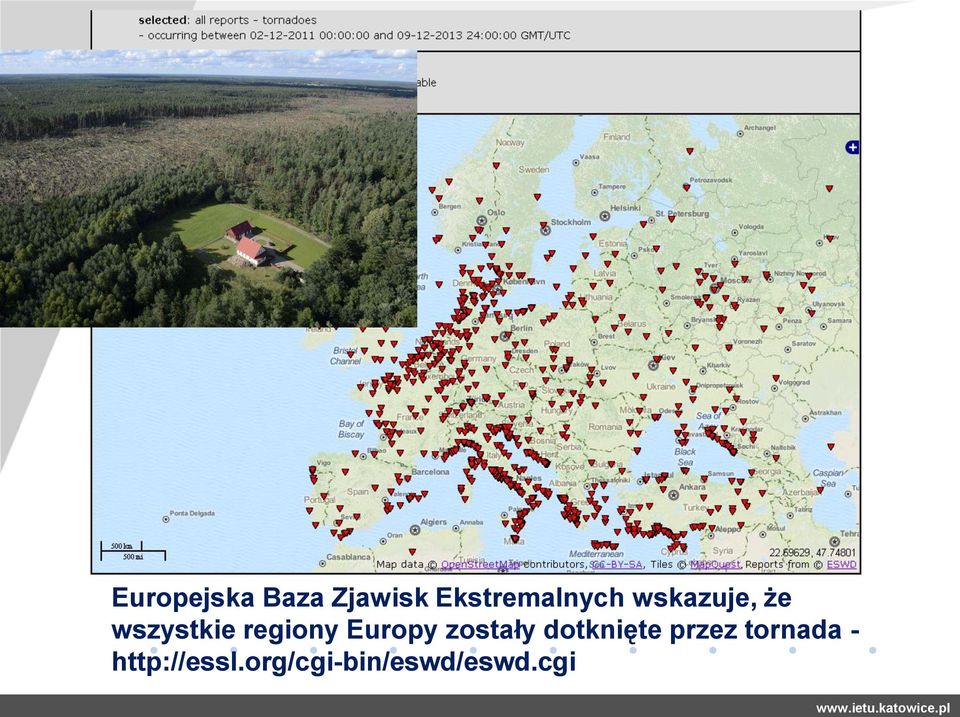 regiony Europy zostały dotknięte