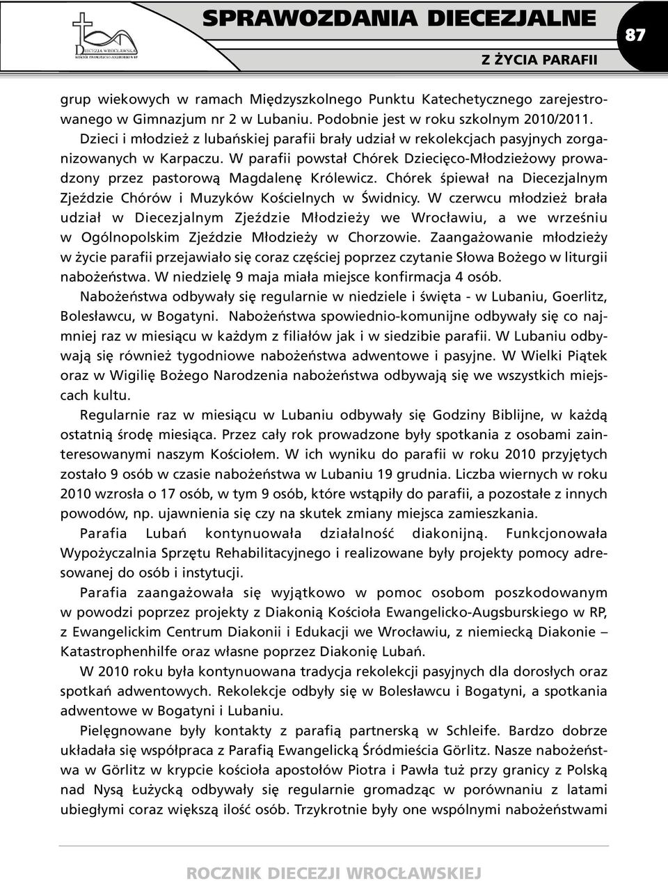 Chórek śpiewał na Diecezjalnym Zjeździe Chórów i Muzyków Kościelnych w Świdnicy.
