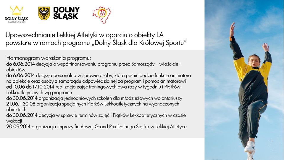 2014 decyzja personalna w sprawie osoby, która pełnić będzie funkcję animatora na obiekcie oraz osoby z samorządu odpowiedzialnej za program i pomoc animatorowi od 10.