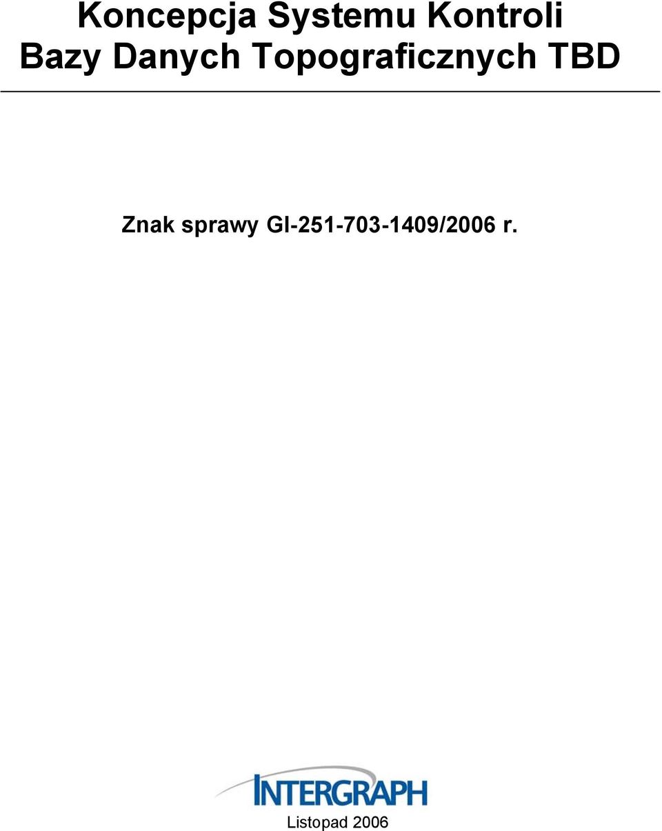 Topograficznych TBD Znak