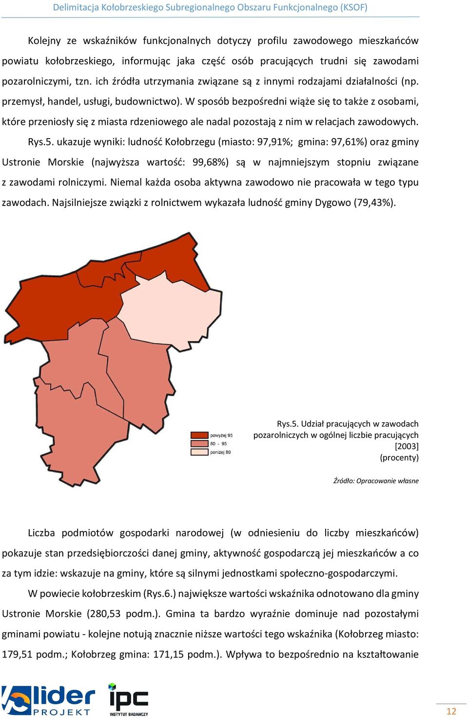 W sposób bezpośredni wiąże się to także z osobami, które przeniosły się z miasta rdzeniowego ale nadal pozostają z nim w relacjach zawodowych. Rys.5.