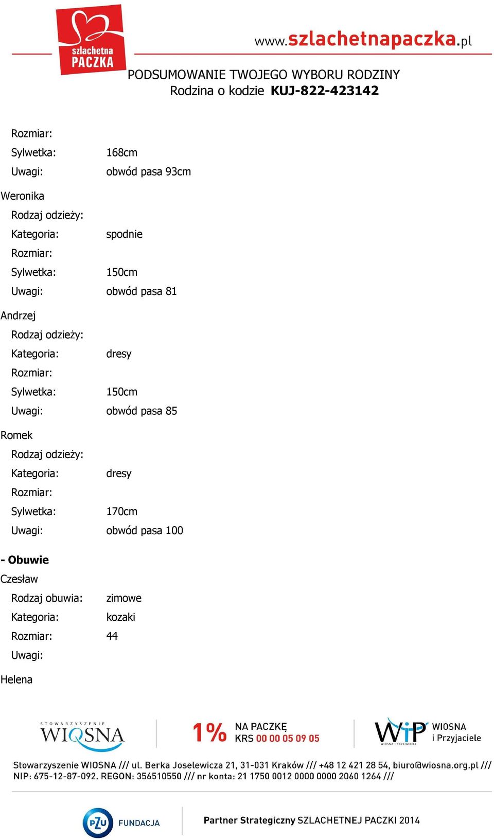 dresy 150cm obwód pasa 85 Romek dresy