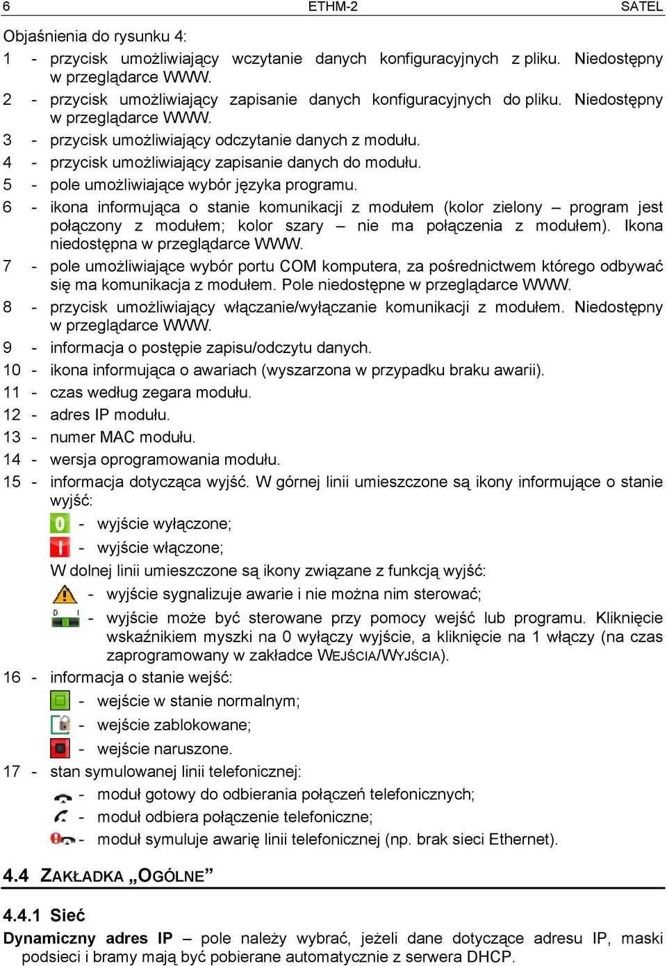4 - przycisk umożliwiający zapisanie danych do modułu. 5 - pole umożliwiające wybór języka programu.