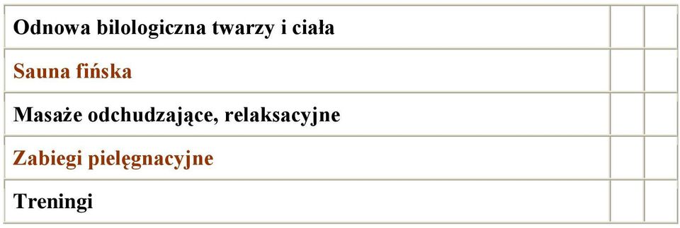 odchudzające, relaksacyjne