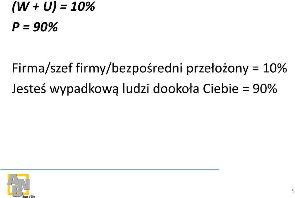 przełożony = 10% Jesteś