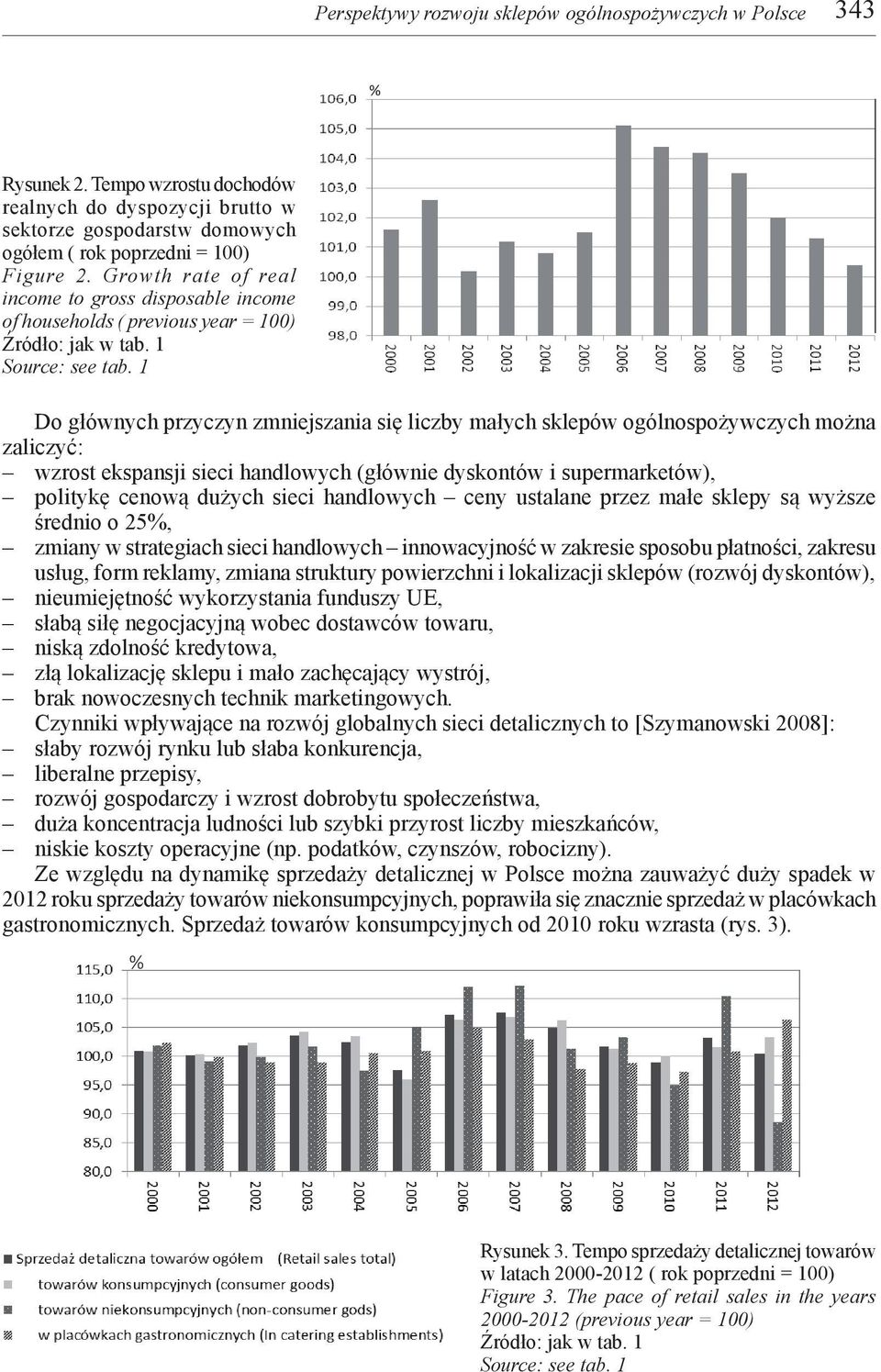 1 Do głównych przyczyn zmniejszania się liczby małych sklepów ogólnospożywczych można zaliczyć: wzrost ekspansji sieci handlowych (głównie dyskontów i supermarketów), politykę cenową dużych sieci