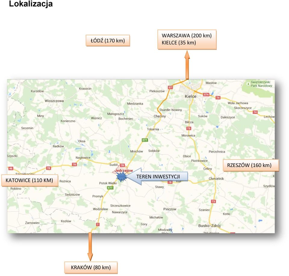 km) RZESZÓW (160 km) KATOWICE