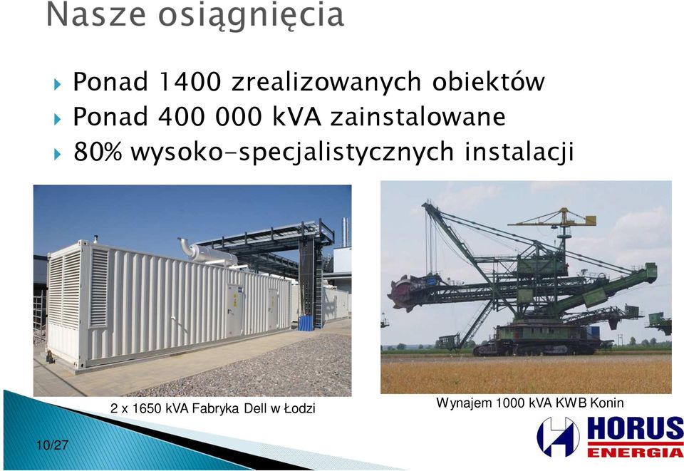 wysoko-specjalistycznych instalacji 2 x